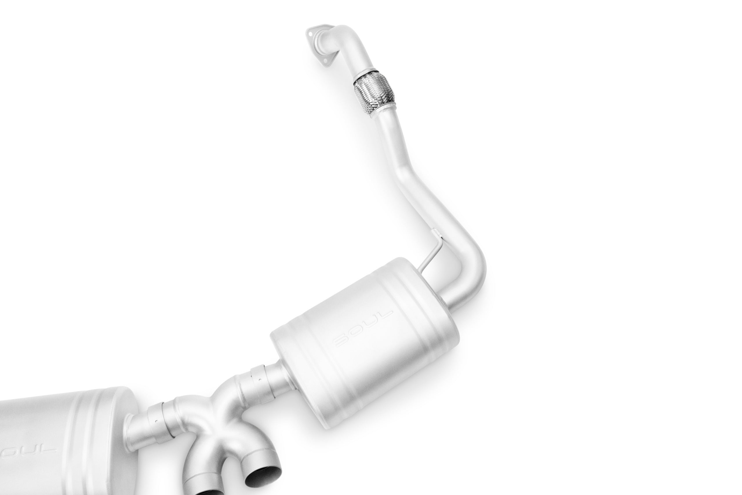 Soul 987.2 Boxster / Cayman performance exhaust system: performance exhaust, side view