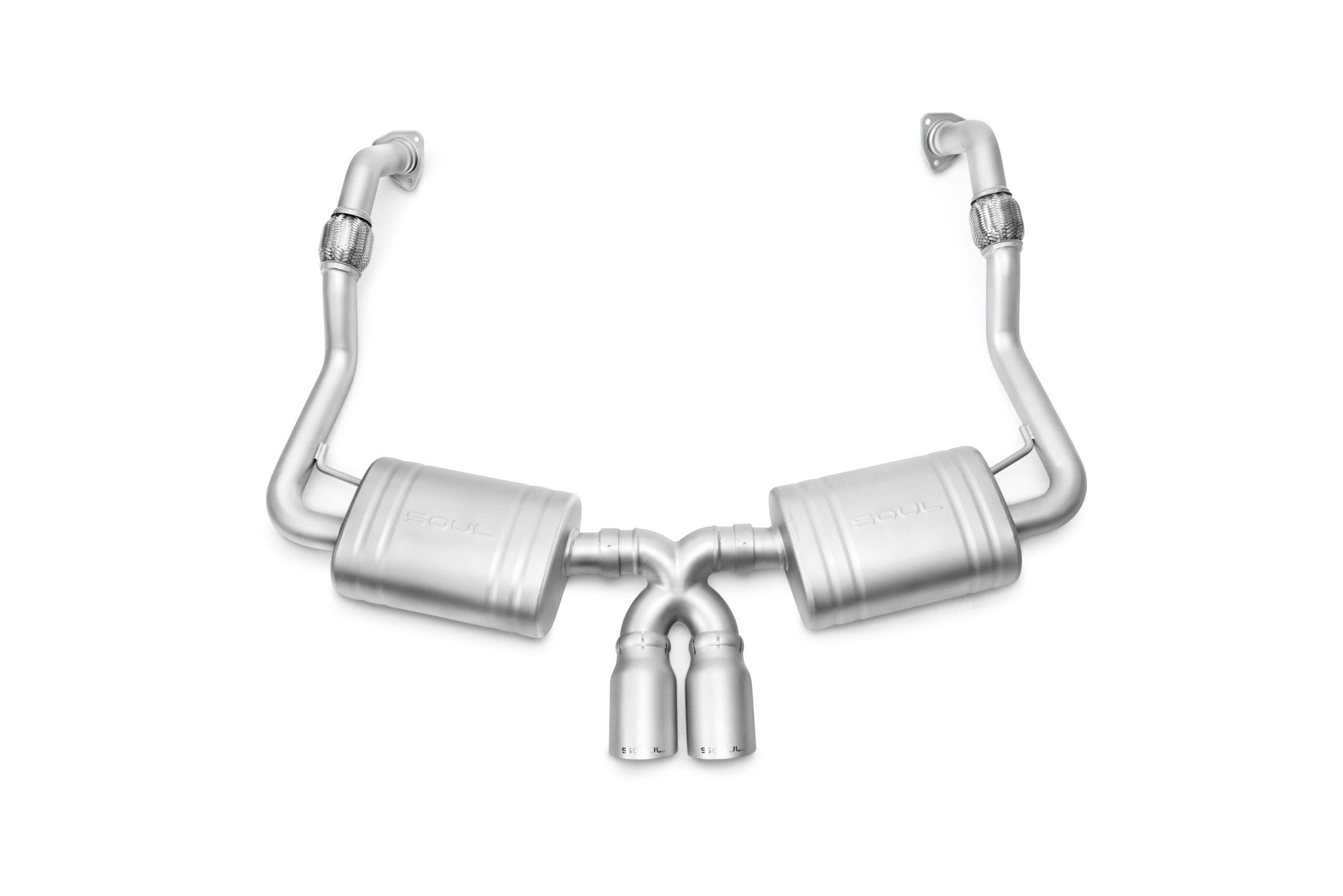 Soul 987.2 Boxster / Cayman performance exhaust system: performance exhaust with satin tips