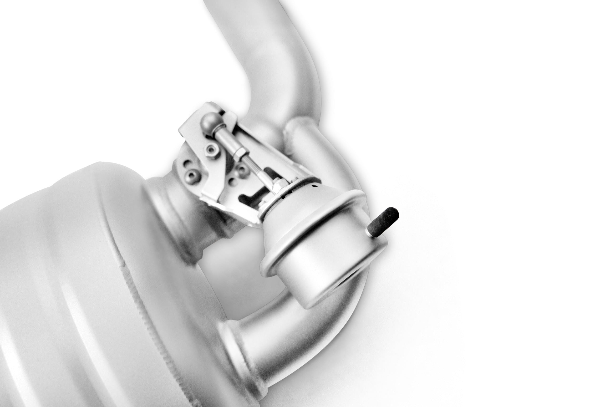 Soul 987.1 Boxster / Cayman valved exhaust system: close-up of the valve actuator