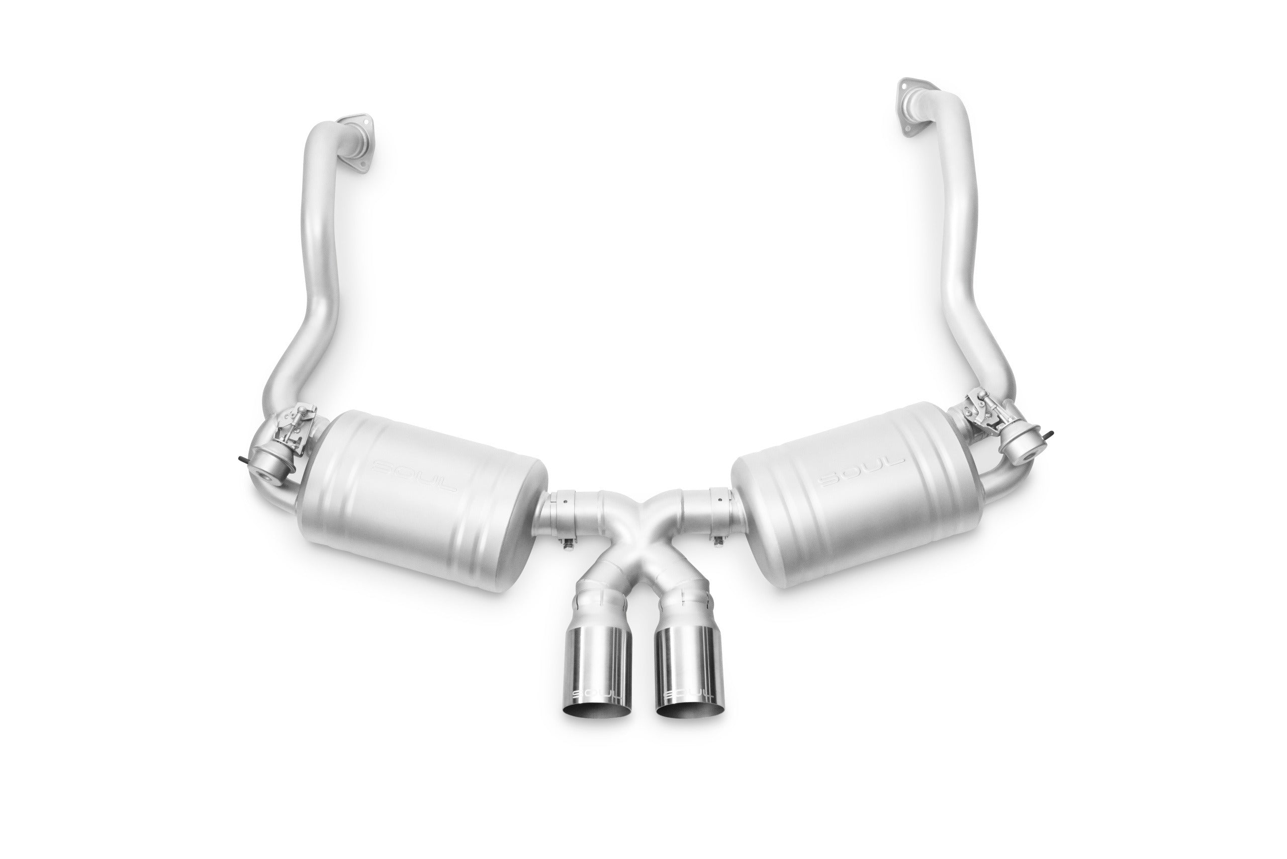Soul 987.1 Boxster / Cayman valved exhaust system: valved exhaust with satin tips
