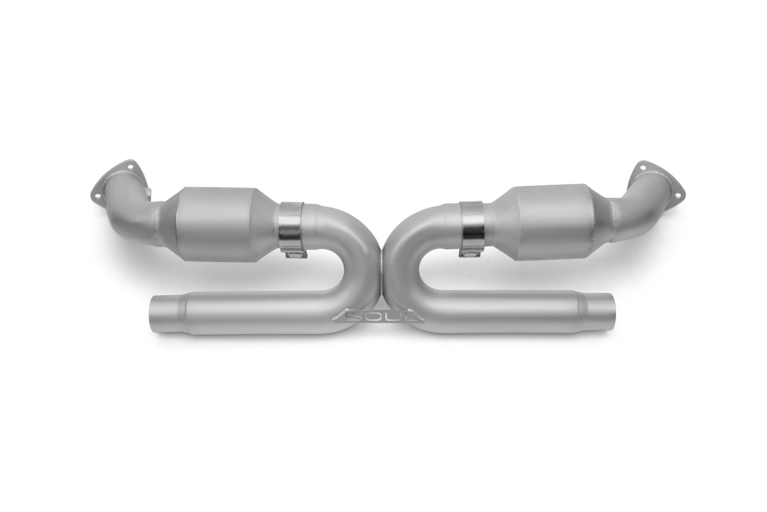 Soul 996 Carrera x-pipe (Sport Cats (Catted)): X-pipe with sport cats, top view