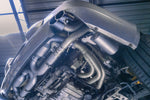 Soul 996 Carrera x-pipe: X-pipe installed, view from below