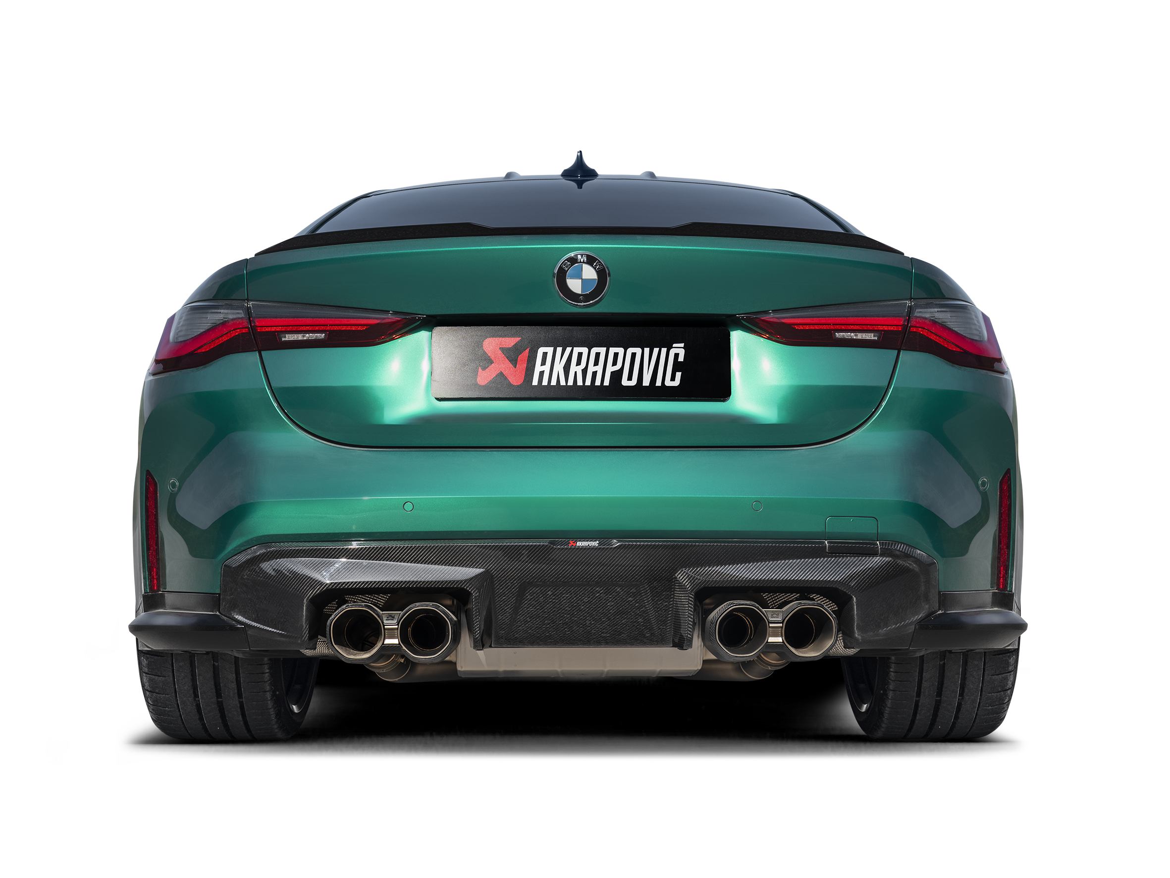 Akrapovic titanium Slip-On Line S-BM/T/40H for BMW M3 G80 / M4 G82 2021-2027, side view