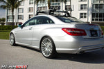 Silver E-Class coupe lowered on RennTech coil-over suspension - Coilover Suspension for the 2010-2017 E-Class Coupe