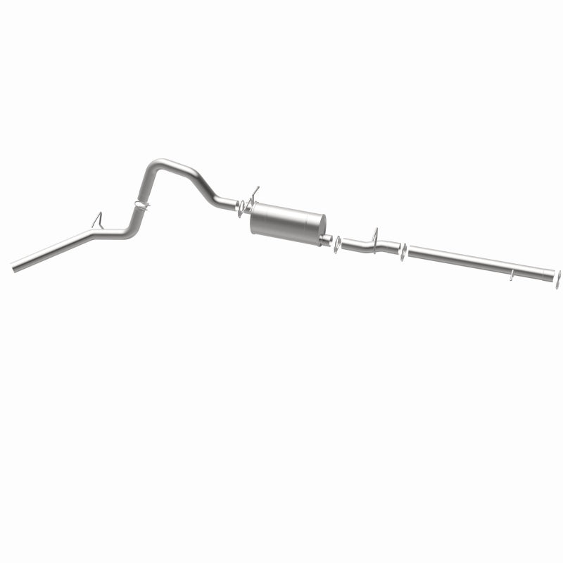BRExhaust 106-0280 direct-fit exhaust kit, opposite rear three-quarter view of the turntable spin