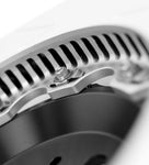 Close-up of front rotor cooling channels and hat mounting
