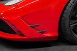 Capristo carbon fiber front fins on a red Ferrari 458 Speciale