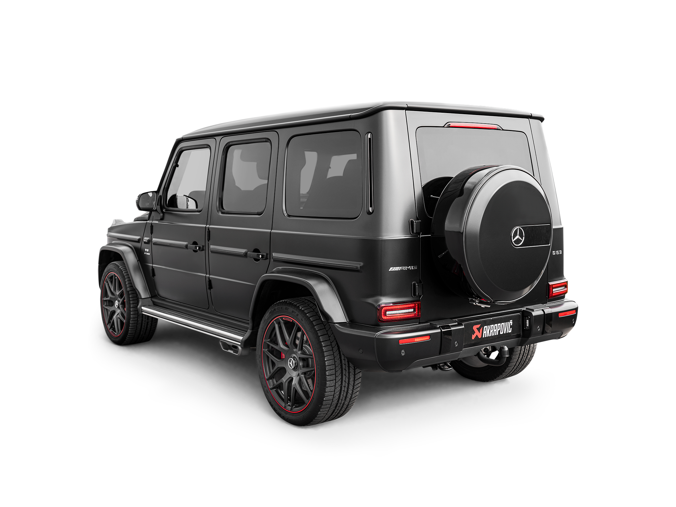 Akrapovic Mercedes-AMG G 550 / G 63 Evolution Exhaust - Titanium S-ME/T/15 for Mercedes-Benz G550 W463A 2019-2024, rear view