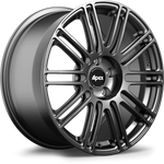 A front view of APEX TC-10RT Forged Wheel for Audi and VW in Satin Black with white background
