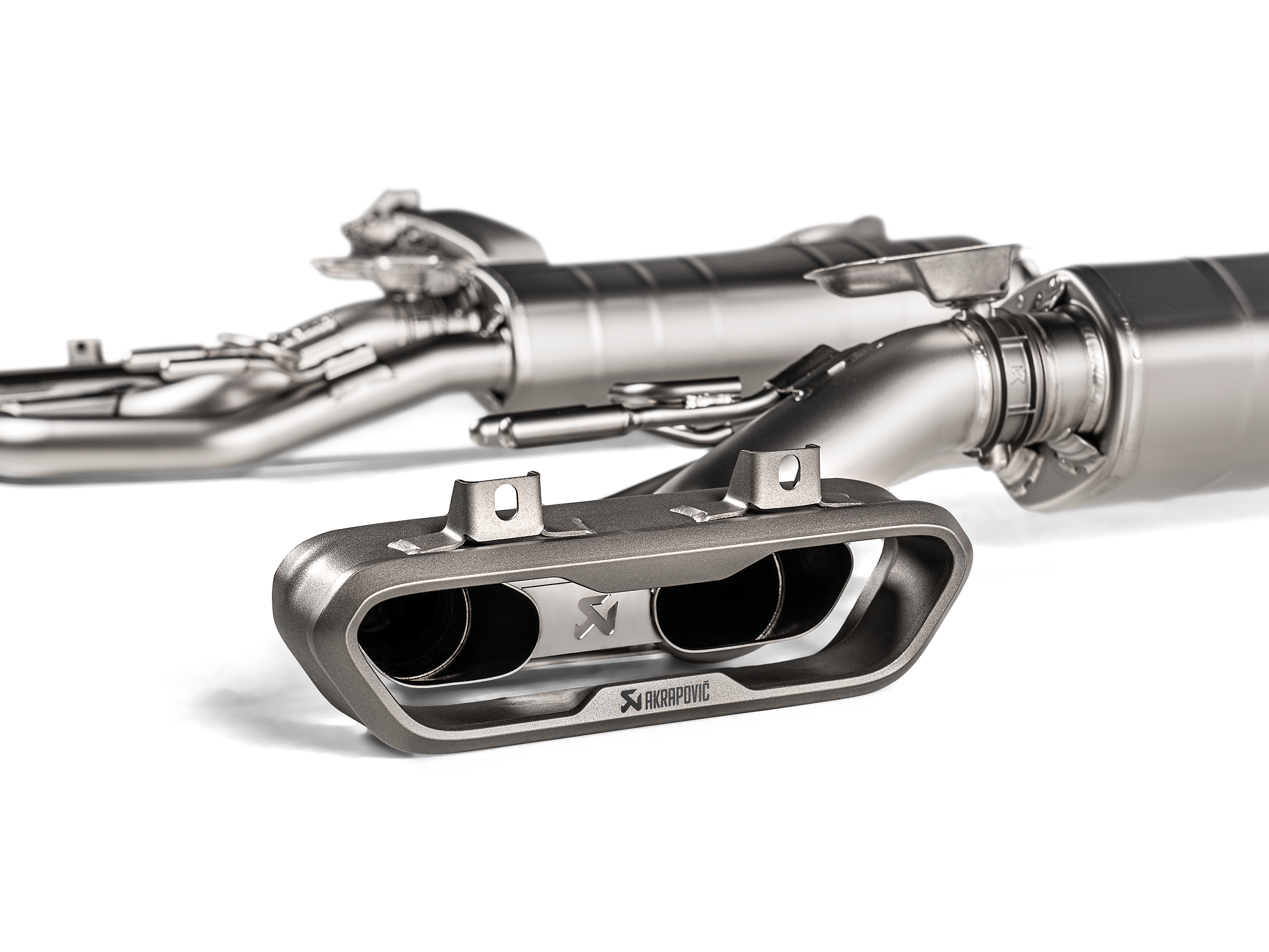 Akrapovic Mercedes-Benz G63 AMG OPF/GPF Evolution Line w/Cat (Titanium) S-ME/TI/4/1 for Mercedes-Benz G63 AMG W463A 2019-2024, side view