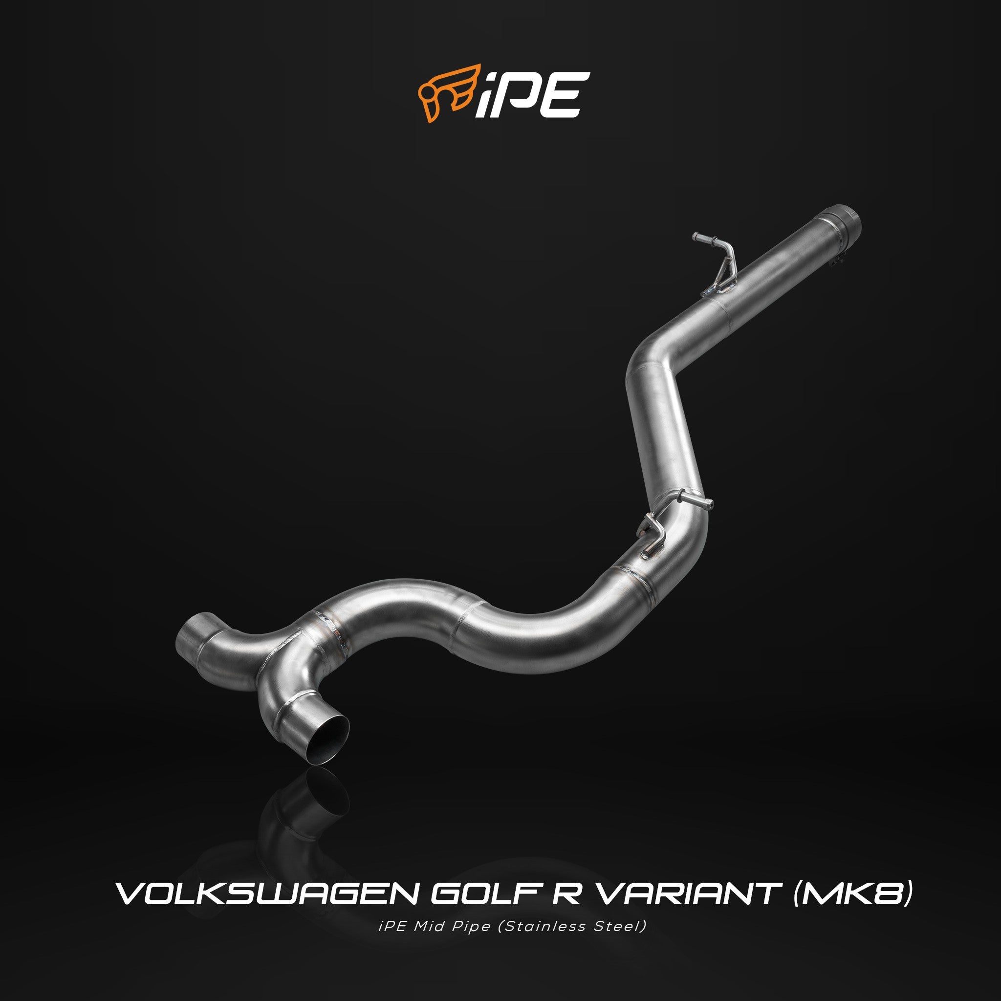 IPE stainless steel mid pipe for the Volkswagen Golf R Variant Mk8