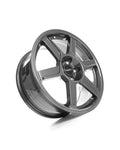 Gunmetal X06 six-spoke wheel viewed from the front