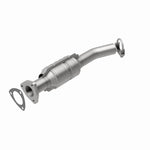 MagnaFlow 557812 carb direct-fit catalytic converter, rear view of the turntable spin