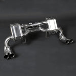 wide view of Capristo FreeFlow Exhaust for Ferrari 288 GTO 1984-1985 with black background