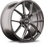 Gunmetal finished alloy wheel with Y-spoke design and five-bolt pattern on white background - APEX Wheels wheel for 20x9 ET44 5x130 - Anthracite