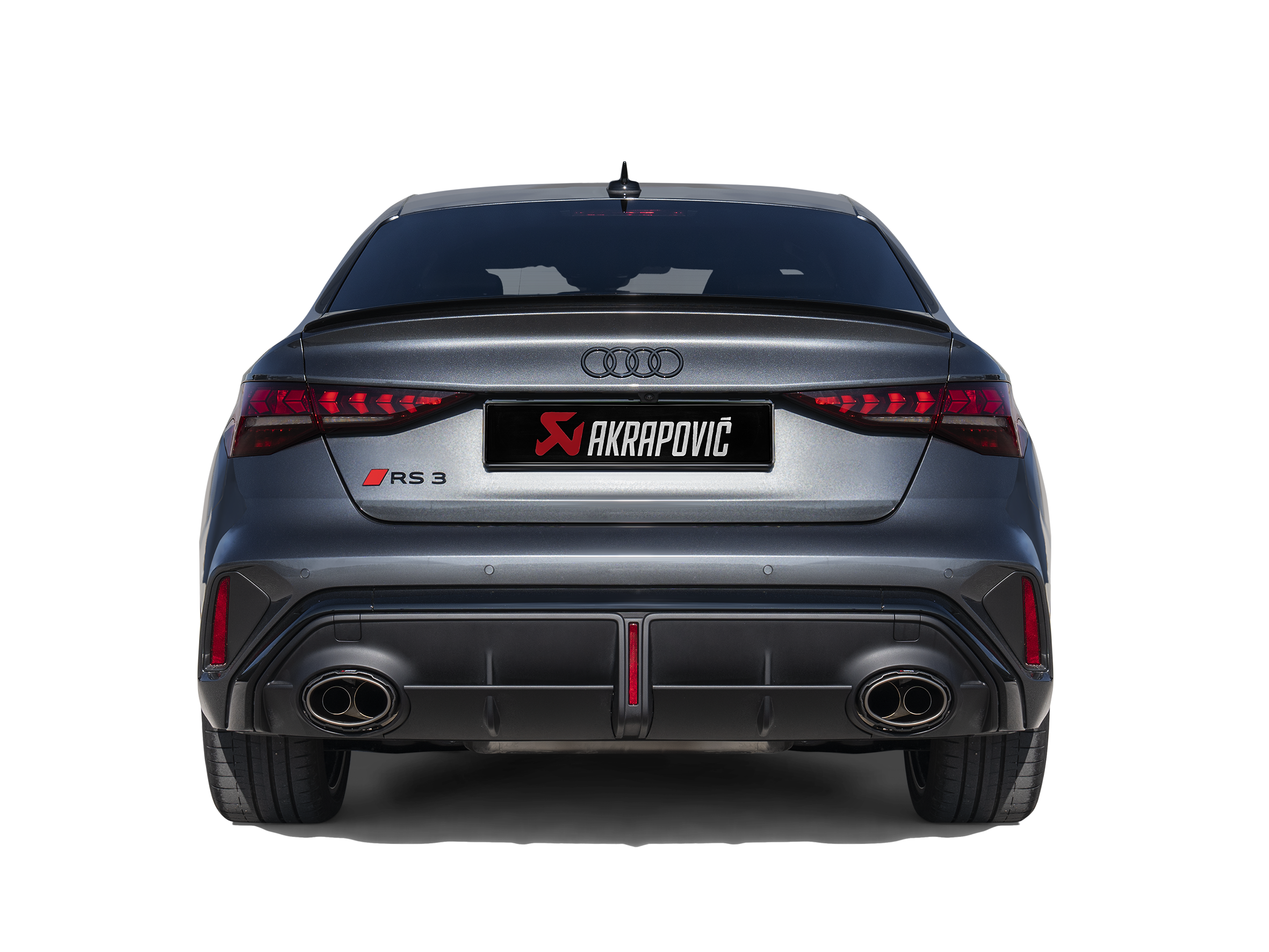 Akrapovic Evolution Line (Titanium) S-AU/TI/28H for Audi RS3 Sedan (8Y) 2022-2026, rear view
