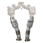 Fabspeed 296 sport cats shown with the factory manifolds in outline