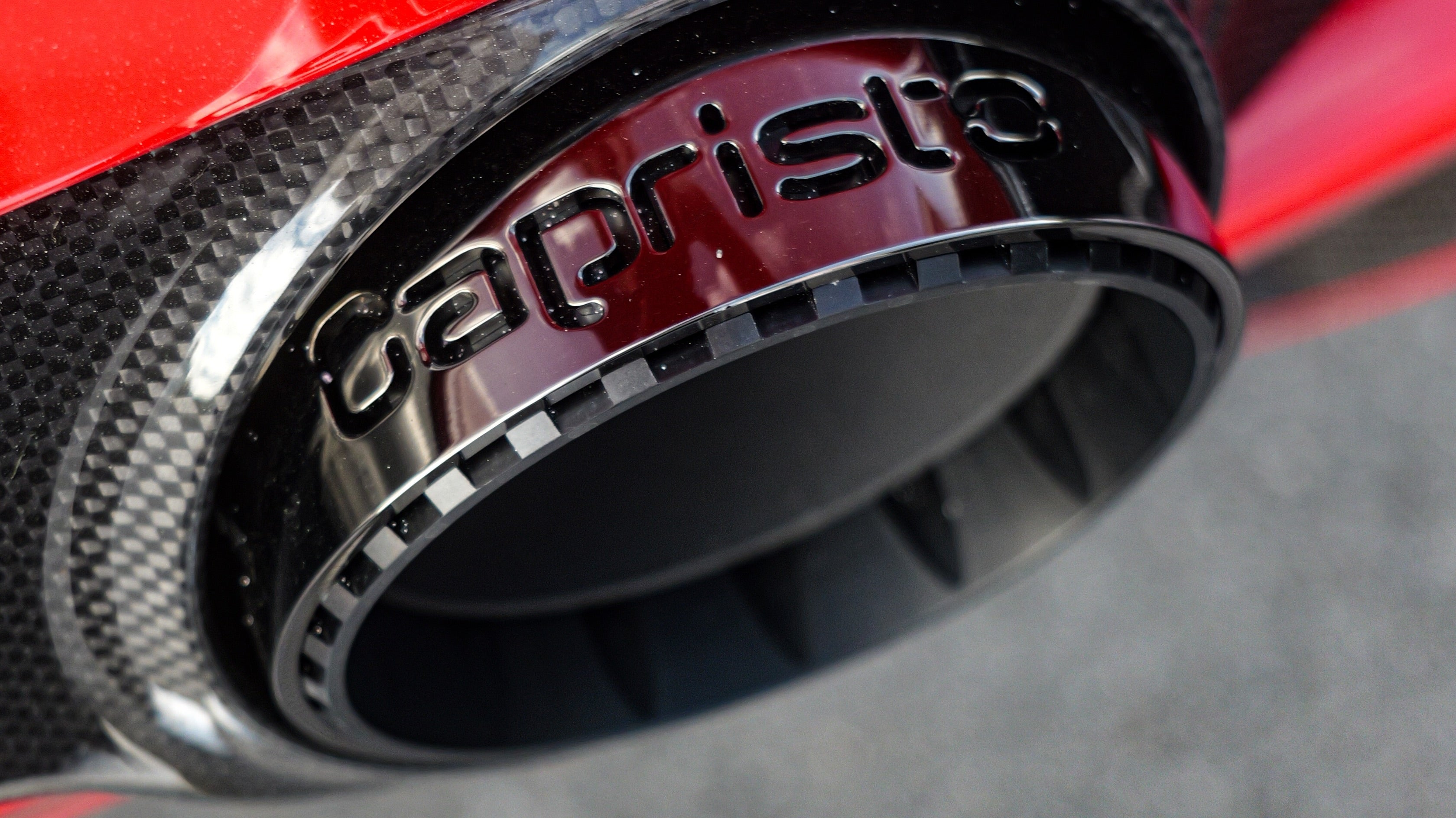 Capristo F8 end pipe shells, black with silver inserts