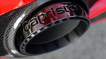 Capristo F8 end pipe shells, black with silver inserts