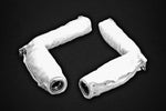 Capristo cat spare downpipes for Dodge Viper SRT in white heat-protection jackets