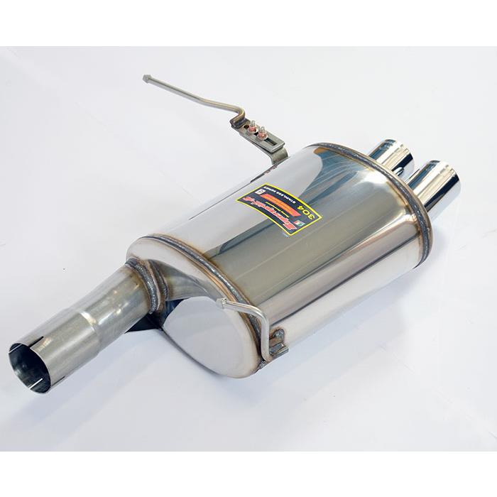 wide top view of Supersprint Rear exhaust "Racing" OO70 for MW Z4 Roadster LHD 2.2i (M54 Engine - 170 Hp) 2003–2005 with white background