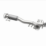 BRExhaust 107-0216 exhaust pipe, opposite rear three-quarter view of the turntable spin