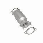MagnaFlow 52861 oem grade direct-fit catalytic converter, rear three-quarter view of the turntable spin