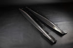 Pair of Capristo carbon fiber side skirts with small fin for Ferrari Roma