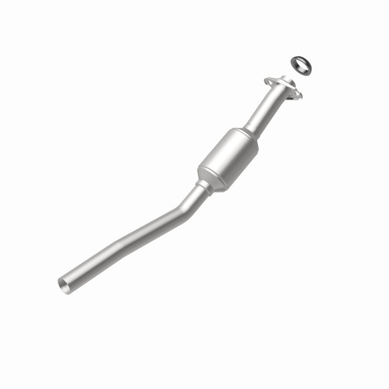 MagnaFlow 3391275 carb direct-fit catalytic converter, rear view of the turntable spin