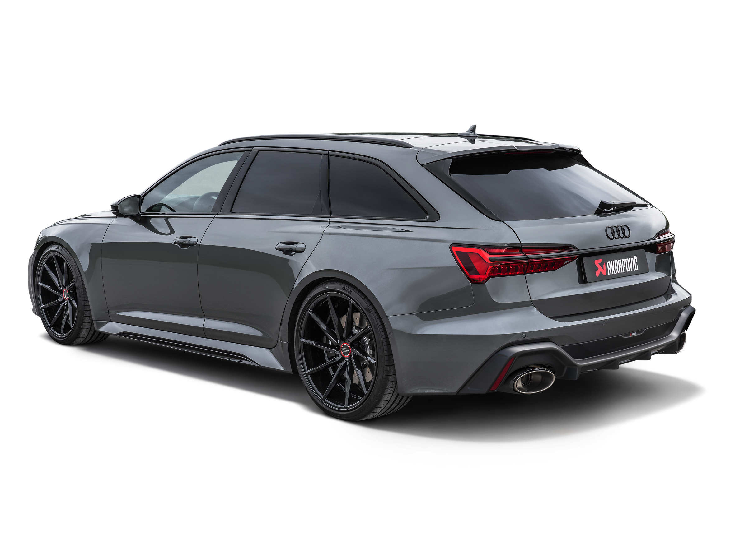 Akrapovic Audi RS 7 Sportback (C8) OPF/GPF Evolution Line Exhaust (Titanium) S-AU/T/1H for Audi RS7 Sportback C8 2021-2027, rear view