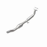 MagnaFlow 5561526 carb direct-fit catalytic converter, rear view of the turntable spin