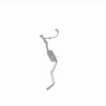 BRExhaust 106-0310 direct-fit exhaust kit, rear three-quarter view of the turntable spin