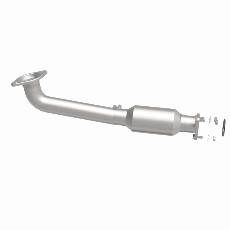 MagnaFlow 5592529 carb direct-fit catalytic converter, side view of the turntable spin