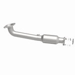 MagnaFlow 5592529 carb direct-fit catalytic converter, side view of the turntable spin