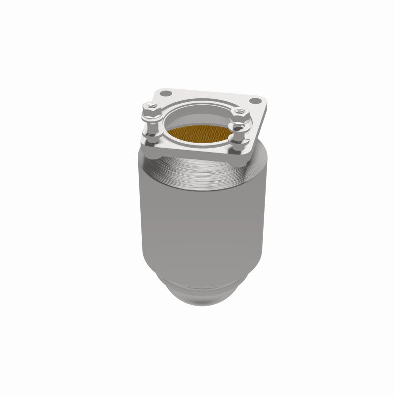 MagnaFlow 5582846 carb direct-fit catalytic converter, opposite side view of the turntable spin