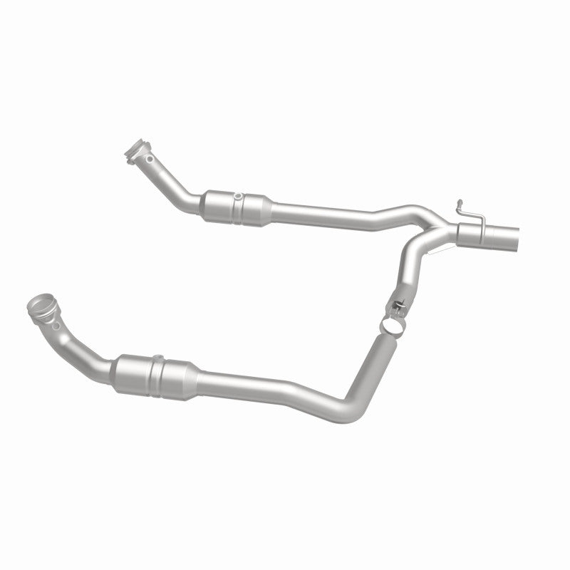 MagnaFlow 5551294 carb direct-fit catalytic converter, side view of the turntable spin
