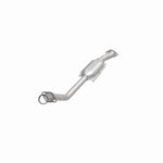 MagnaFlow 3391380 carb direct-fit catalytic converter, opposite front three-quarter view of the turntable spin