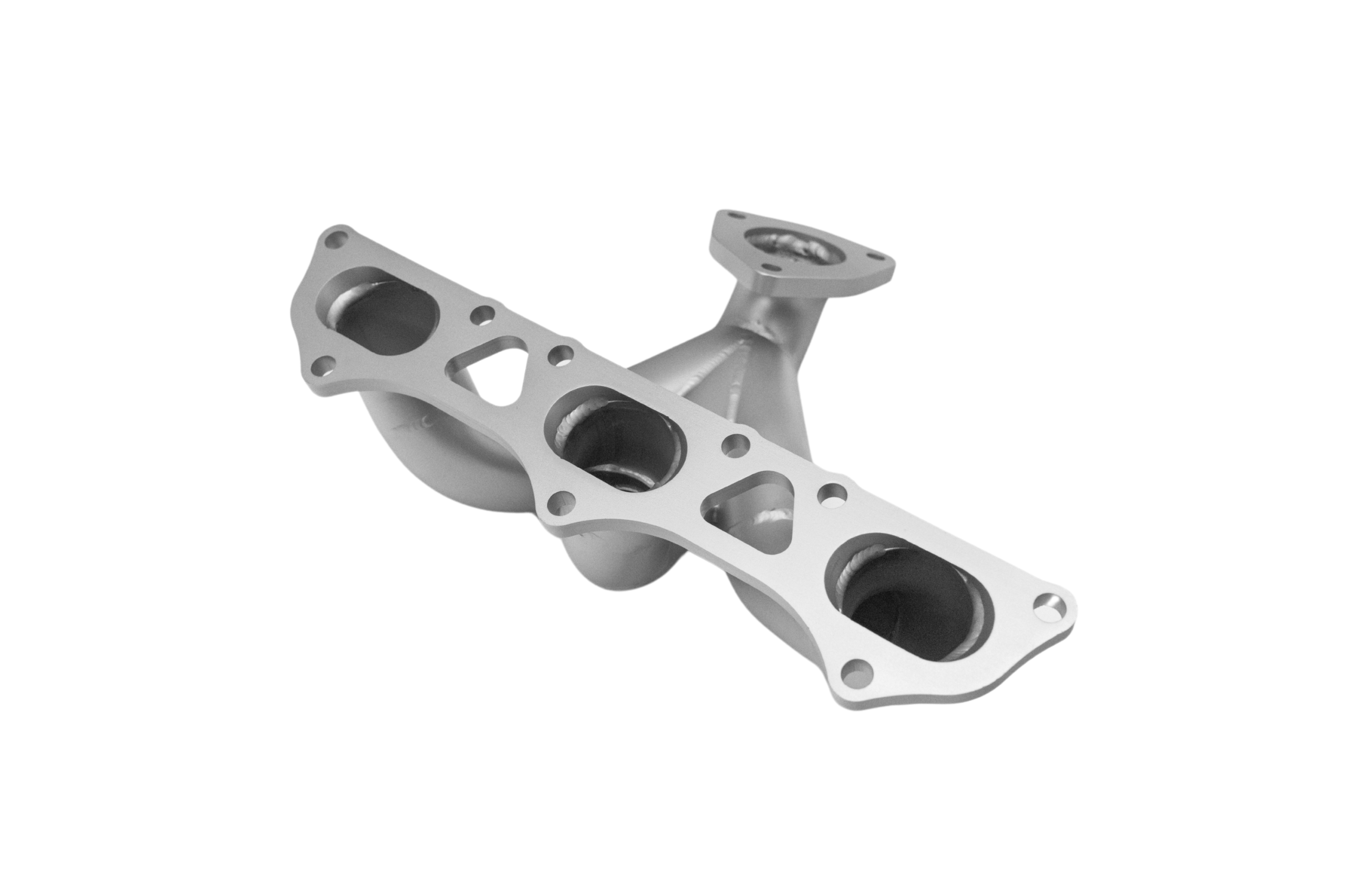 Soul 996 / 997.1 Turbo sport headers: sport header flange, angled view