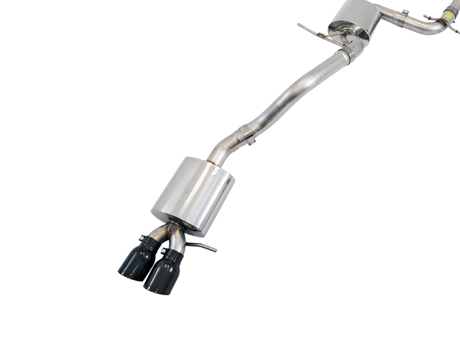 AWE Touring Edition exhaust for the 2016-2018 Jetta 1.4T on white with Diamond Black tips
