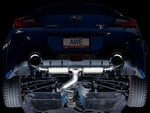 AWE Touring Edition exhaust for Scion FR-S, rear underside view with Chrome Silver tips