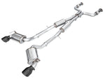 Nissan Z Touring Edition exhaust on white with dual Diamond Black 5-inch slash-cut tips