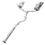 Full-length AWE STI Touring system from the front pipe resonator back to both chrome exits