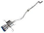 AWE Touring Edition exhaust for the FL5 with burnt-blue Vapor Blue triple tips on white
