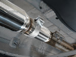 Close-up of an AWE band clamp joint on the Track Edition under the GLI