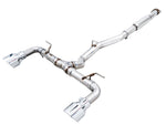 AWE Track Edition cat-back exhaust for Subaru BRZ with 5-inch Chrome Silver slash-cut tips