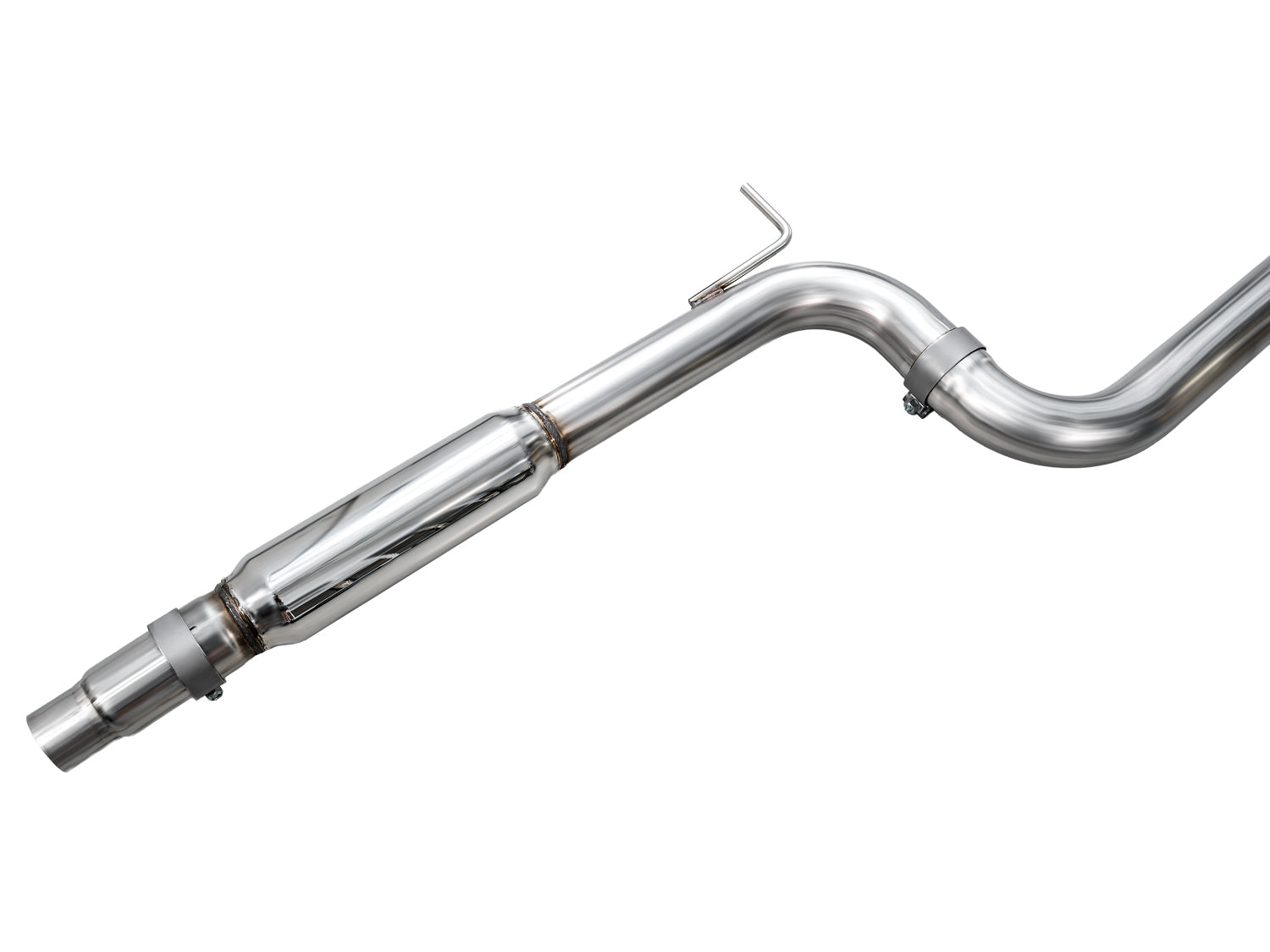 AWE GLI Track Edition resonated front section and inlet adapter on white