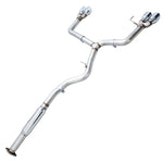Full-length AWE STI Track system from the front pipe resonator back to the twin exits