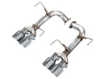 AWE Track Edition WRX axle-back pair with straight pipes and quad Chrome Silver tips