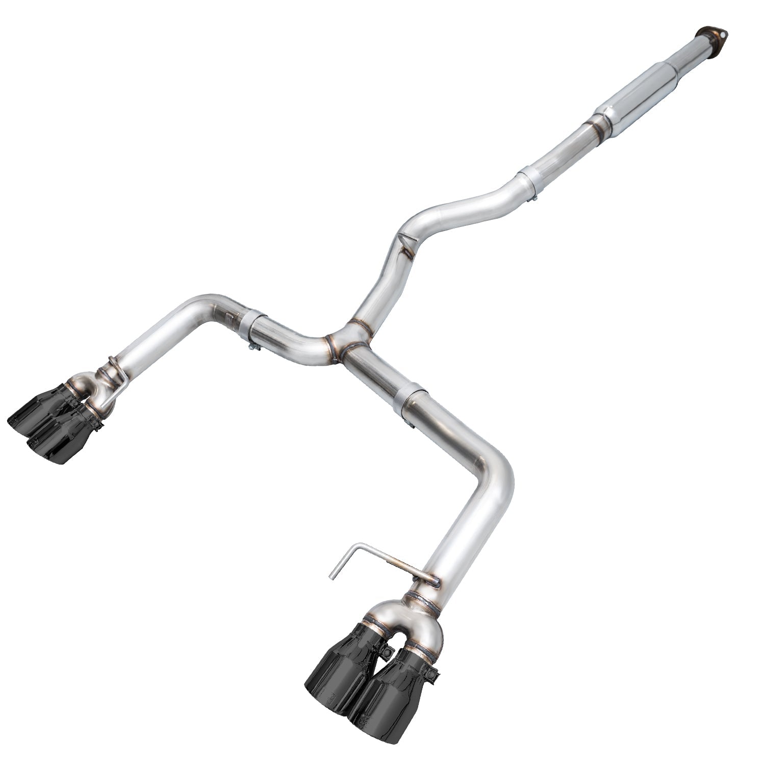 WRX STI Track Edition exhaust on white finished in four Diamond Black slash-cut tips
