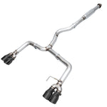 VA WRX Track Edition exhaust on white ending in four Diamond Black slash-cut tips